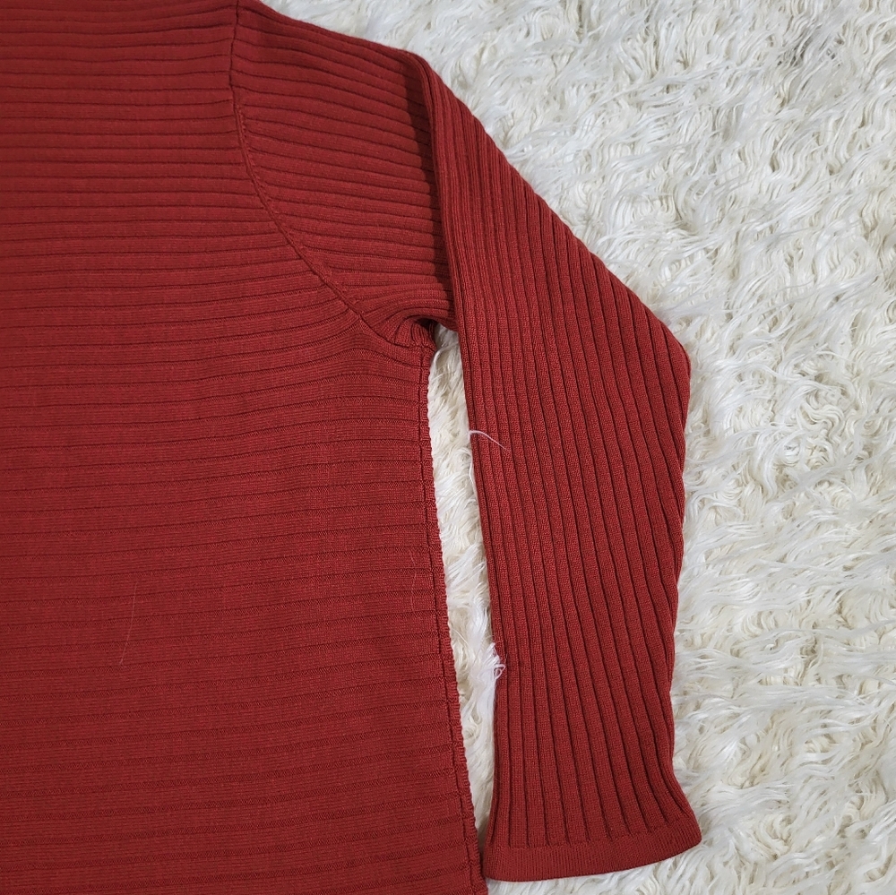 Eileen Fisher Women's Merino Wool Funnel Neck Sweater Serrano Chile Red Size 2X - Picture 14 of 14